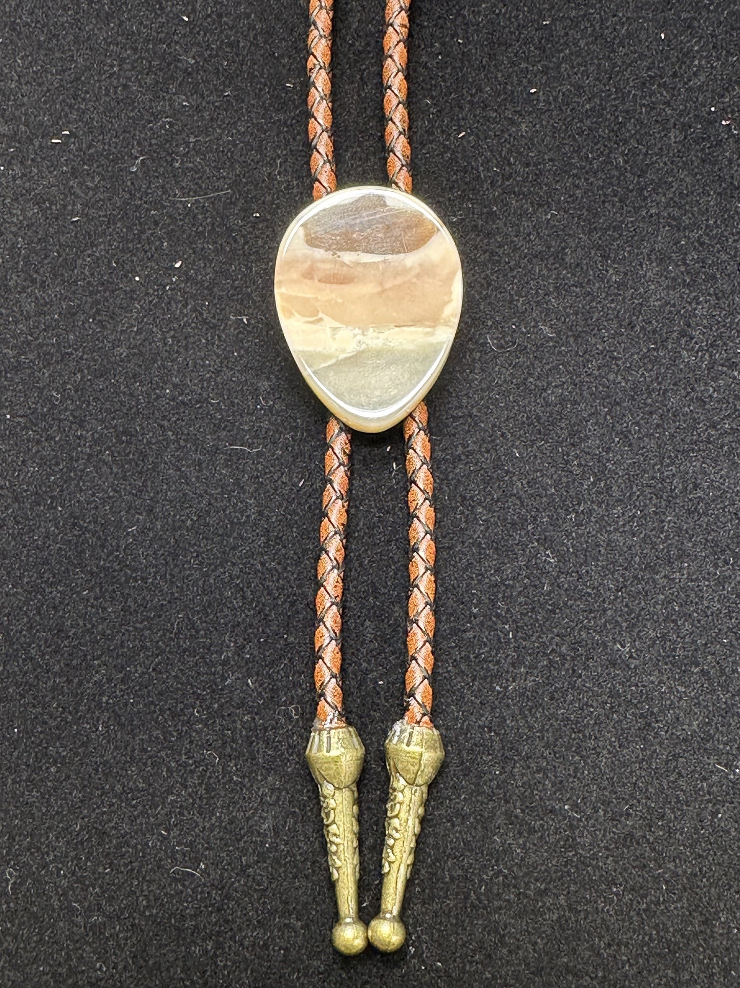 #0109 Agate with Jasper bolo tie