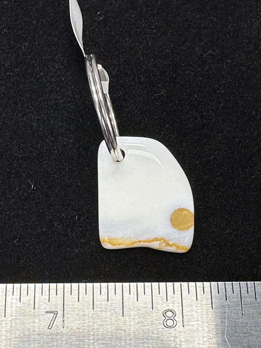 #0081 Polka Dot Agate keychain