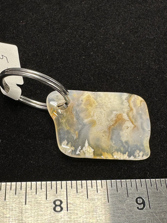 #0085 Plume Agate keychain