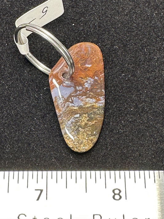 #0098 Moss Agate keychain