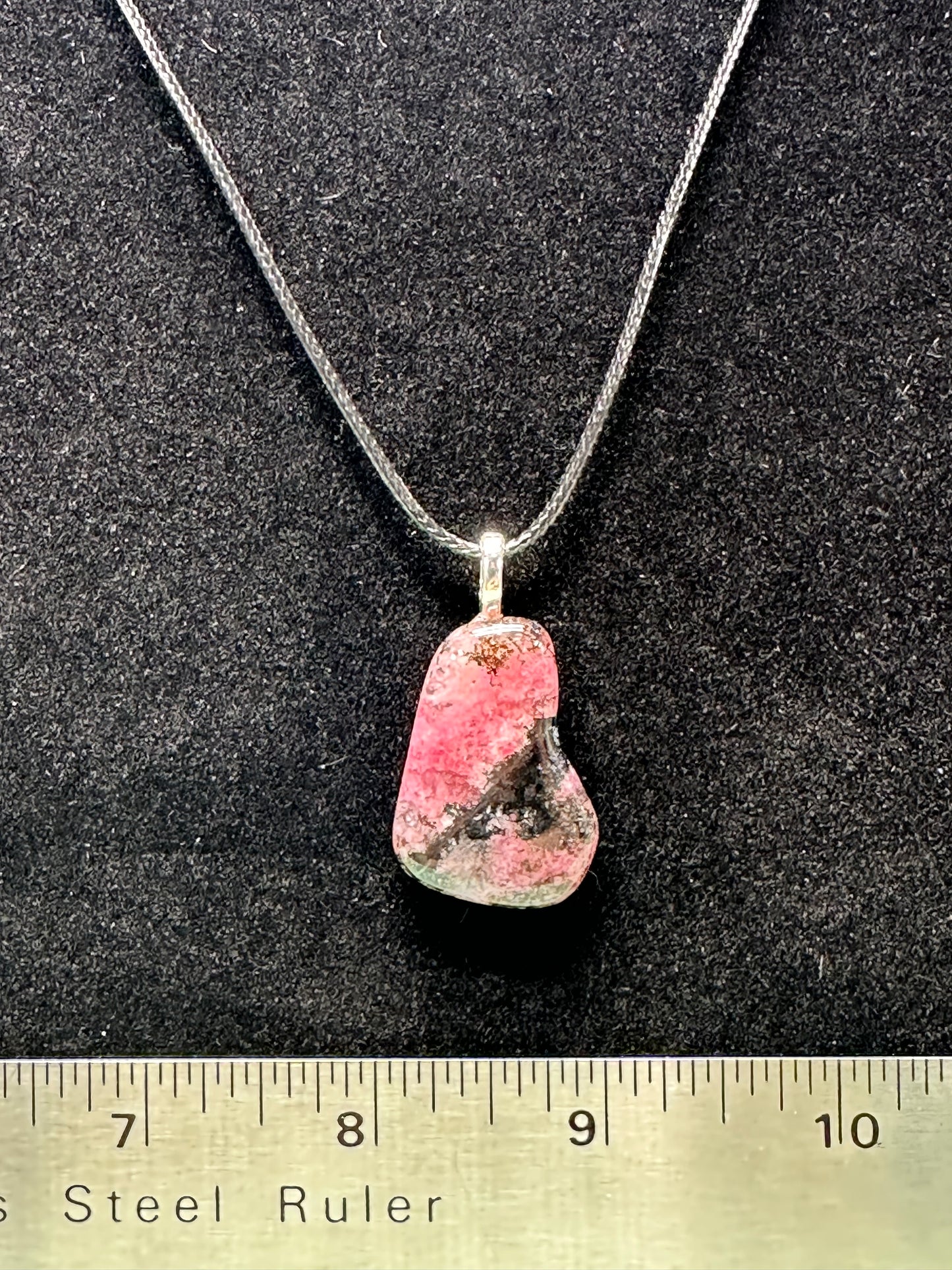 #0005 Rhodonite cord necklace