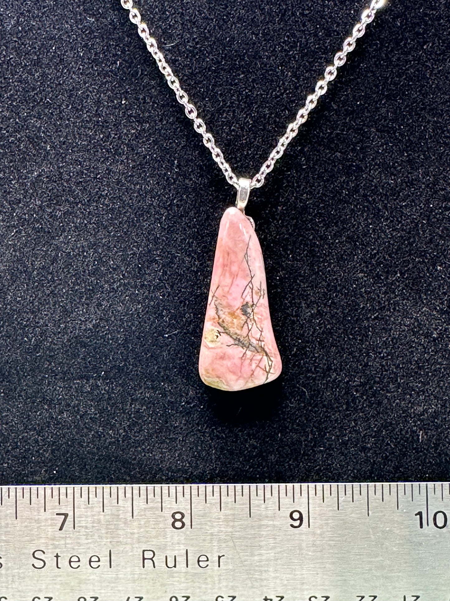 #0007 Rhodonite chain necklace