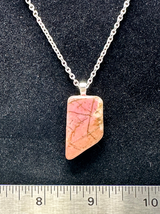 #0013 Rhodonite chain necklace