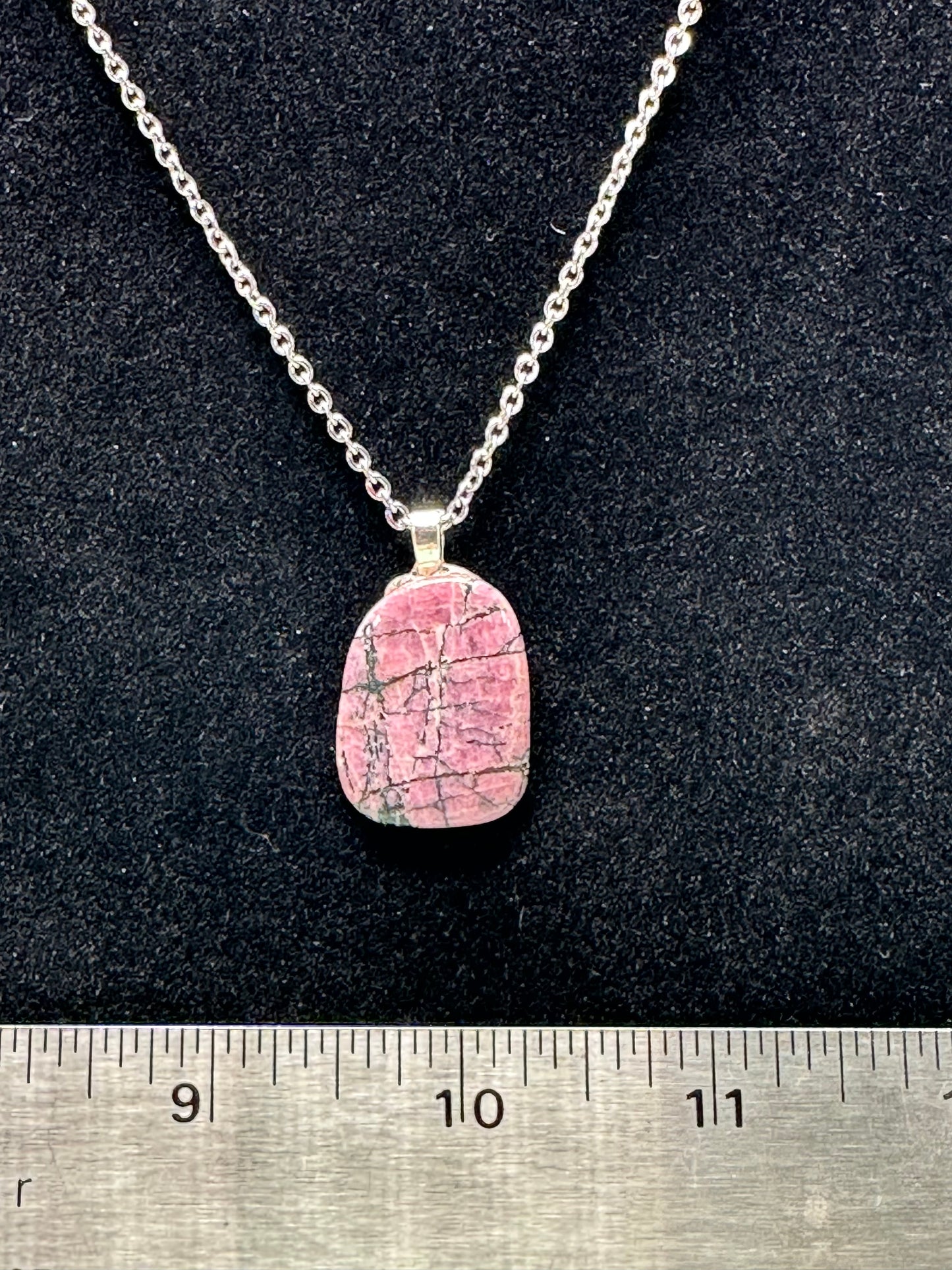 #0022 Rhodonite chain necklace