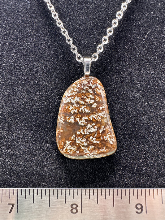 #0062 Plume Agate necklace