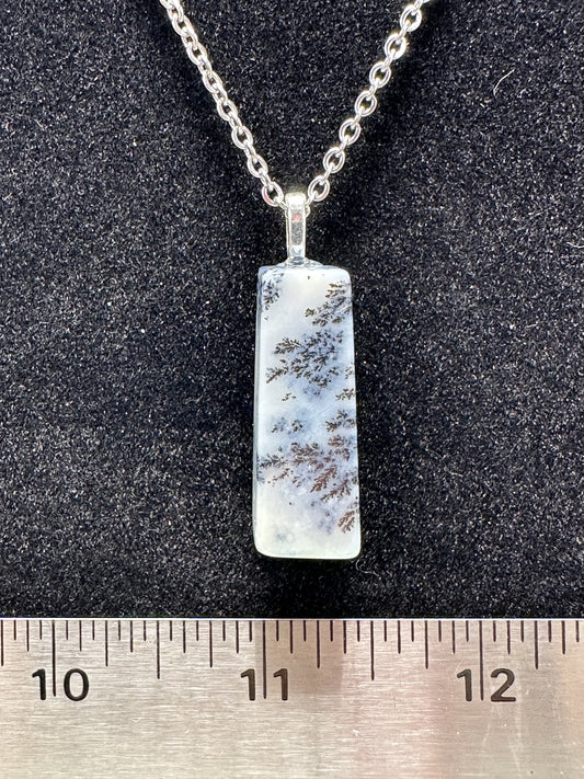 #0072 Dendritic Opal necklace